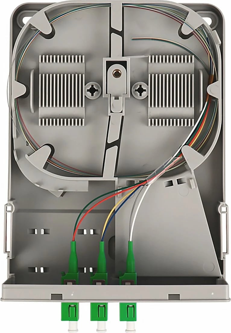Njësi shpërndarëse FTTH Digitus, 3 x LC/APC duplex, plastikë, gri