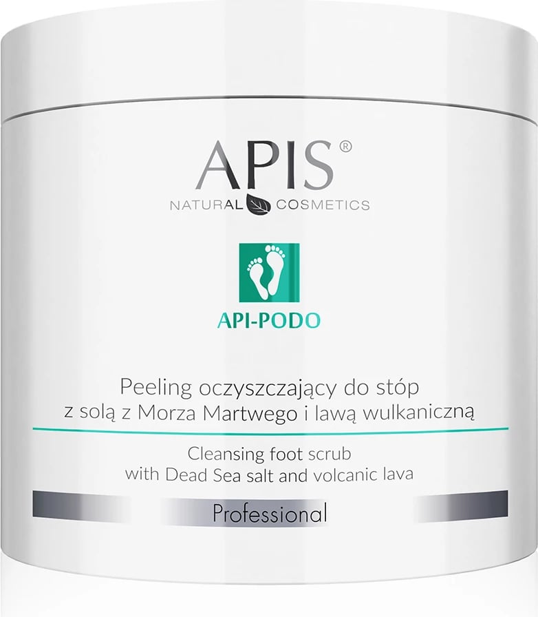 Peeling për këmbë APIS Api-Podo Cleansing me kripë të Detit të Vdekur dhe lavë vullkanike, për femra, 700g