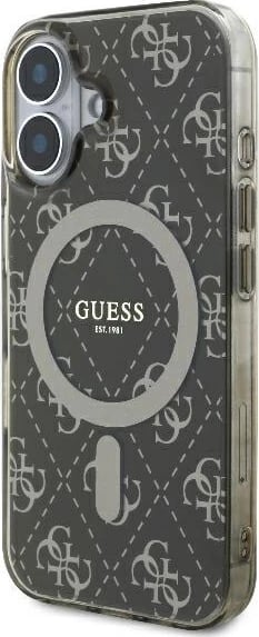 Mbështjellës Guess IML 4G Background MagSafe për iPhone 16, Kafe Mbështjellës Guess IML 4G Background MagSafe për iPhone 16, Kafe