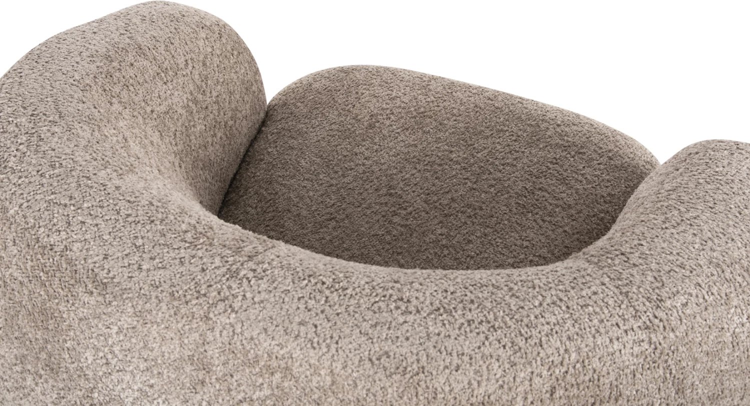 Fotelje KARPEN FH9600.08, pëlhurë boucle bezhë, 93x87x78H cm.