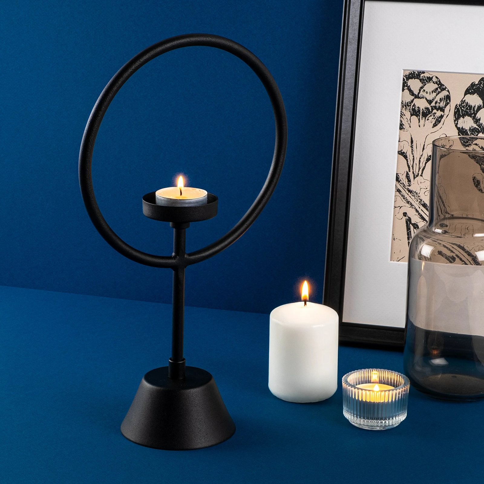 Aksesor dekorativ metalik Aberto Design, Caıros, ngjyrë e zezë