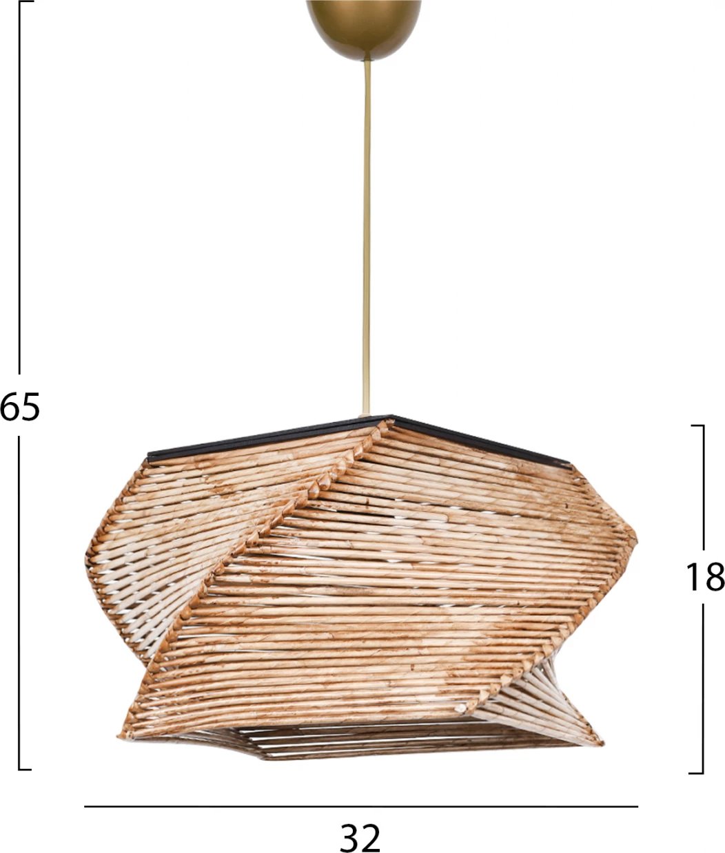 Llambë varëse tavani prej druri dhe bambuje, FH7357, 36x36x65 cm Llambë varëse tavani prej druri dhe bambuje, FH7357, 36x36x65 cm