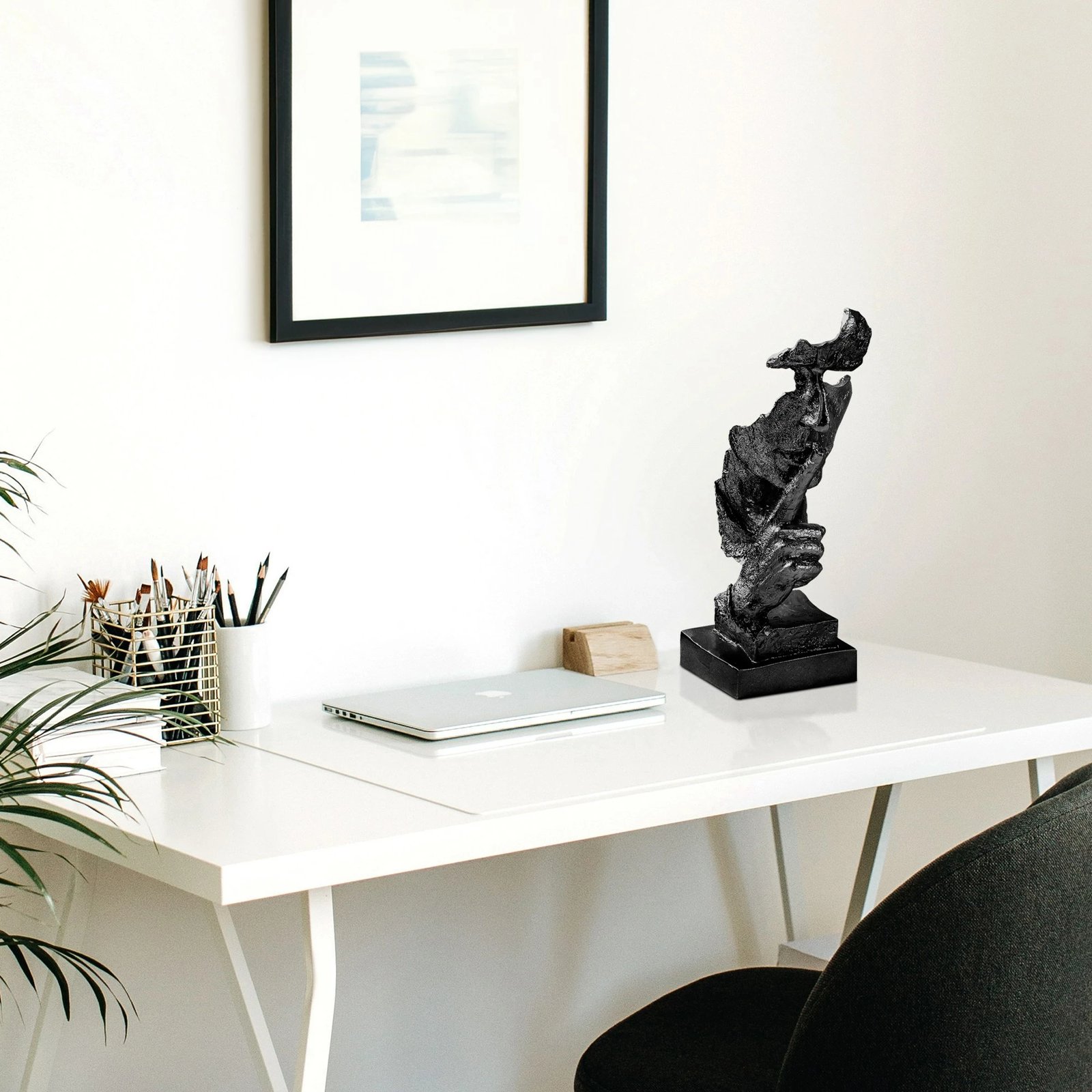 Objekt dekorativ Evila Originals, Yak-031-C, ngjyrë e zezë, 15x32x15cm