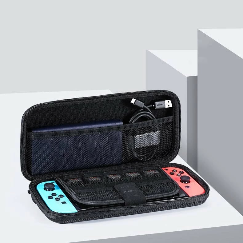 Kasë Ugreen për Nintendo Switch dhe aksesorë, S, 26.5 x 10 x 13.5 cm, e zezë