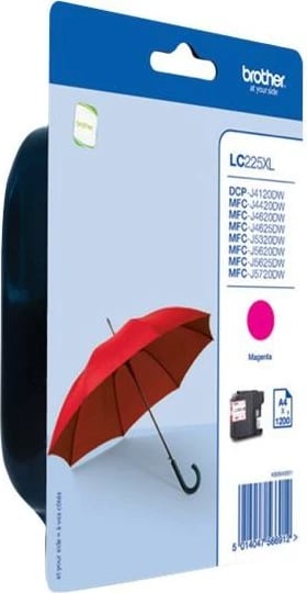 Kartrixh bojë, Brother LC225XLM, XL 1200 faqe, magenta
