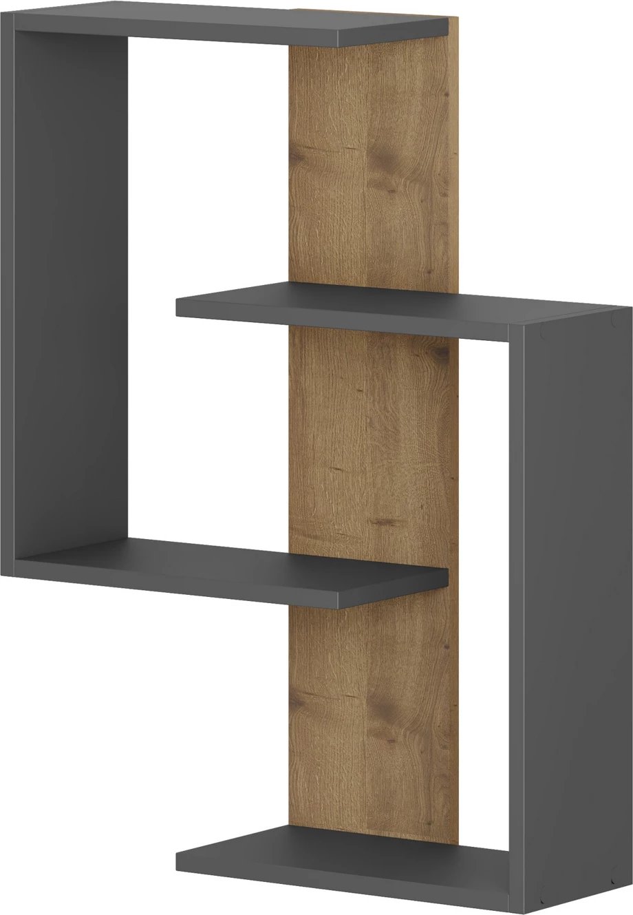 Raft muri Skye Decor, antracit, lis i errët