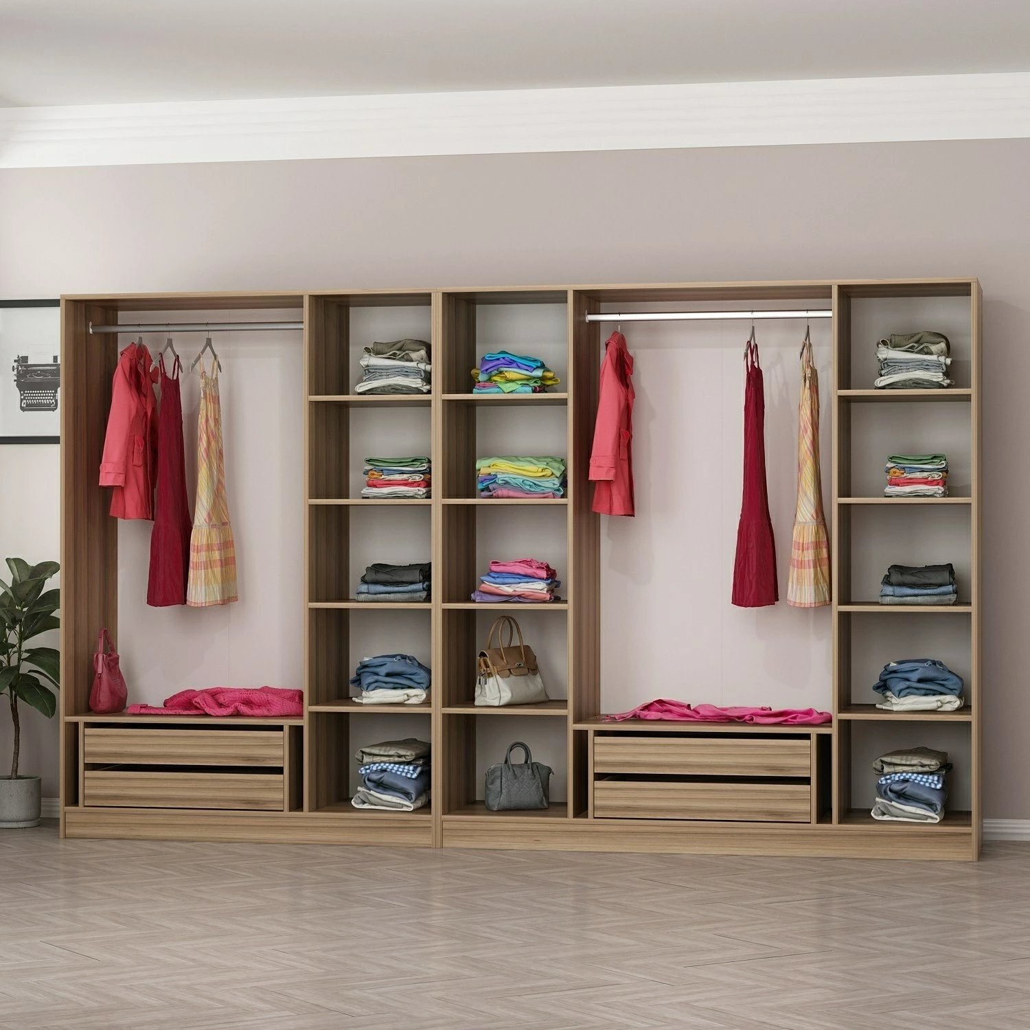 Dollap Skye Decor, dore, 315x190x52cm