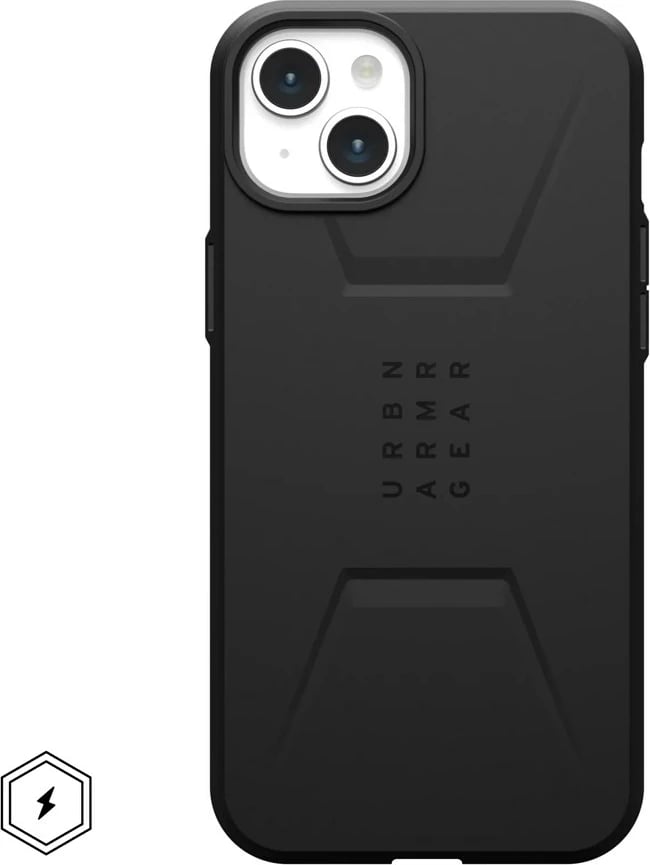 Mbështjellës Urban Armor Gear 114306114040 për celular, për Apple, 6.7", i zi