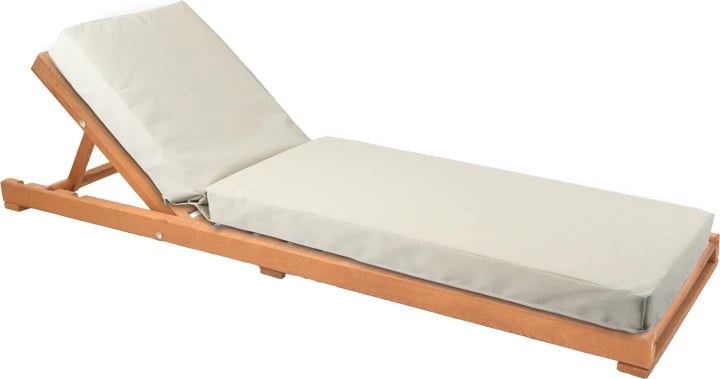 Shezlong me jastëk Specta-Vertian, dru ahu i fortë, ngjyrë arre, 60x190x50cm