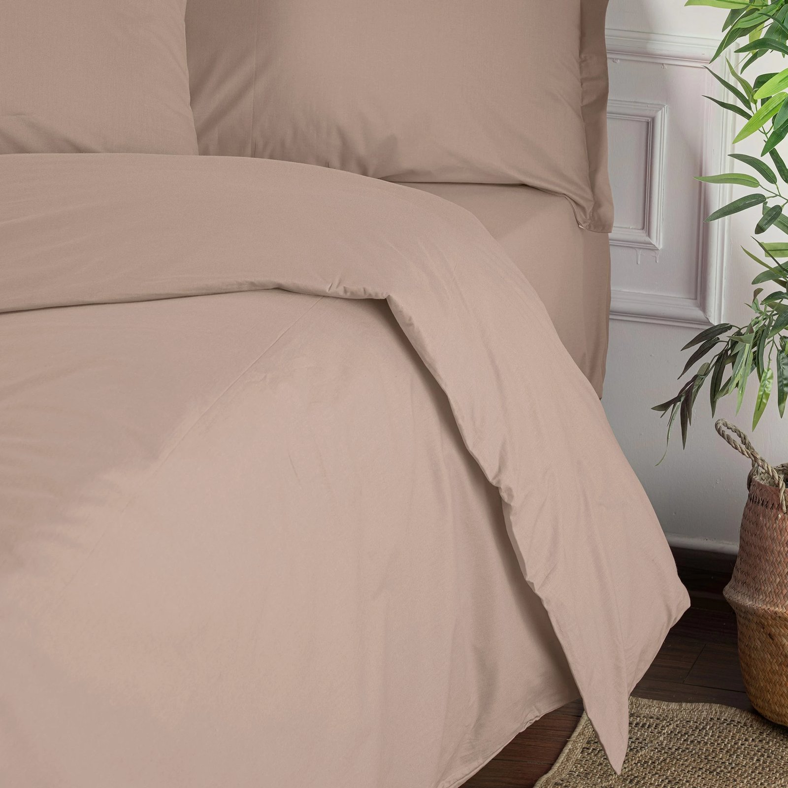 Mbulesë për jorgan king, ranforce, ngjyrë bezhë, L'essentiel, 240x220cm