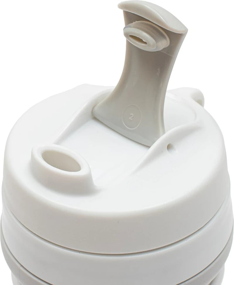 Gotë palosëse silikoni, New Baby, 350 ml, me karabinë, gri