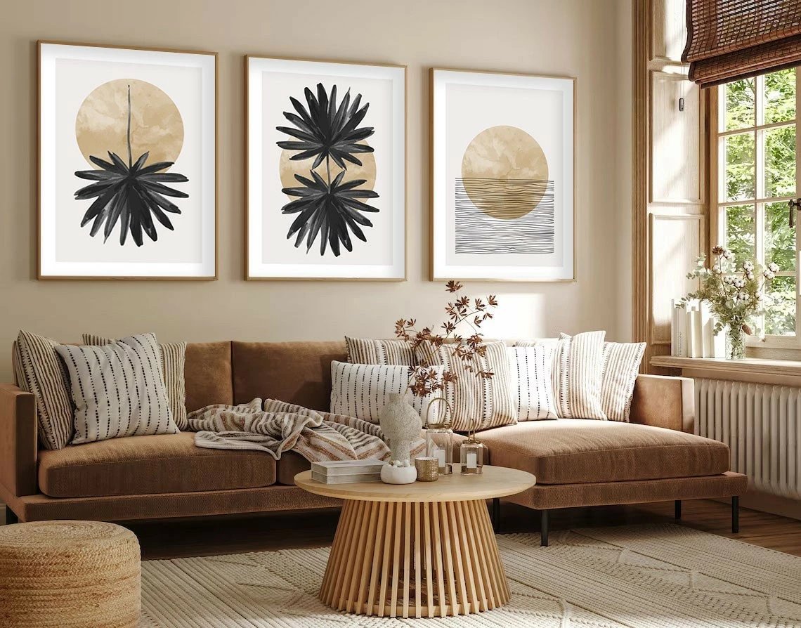 Pikturë dekorative me kornizë MDF (3 pjesë), Wallity, Huhu210, 50x70cm