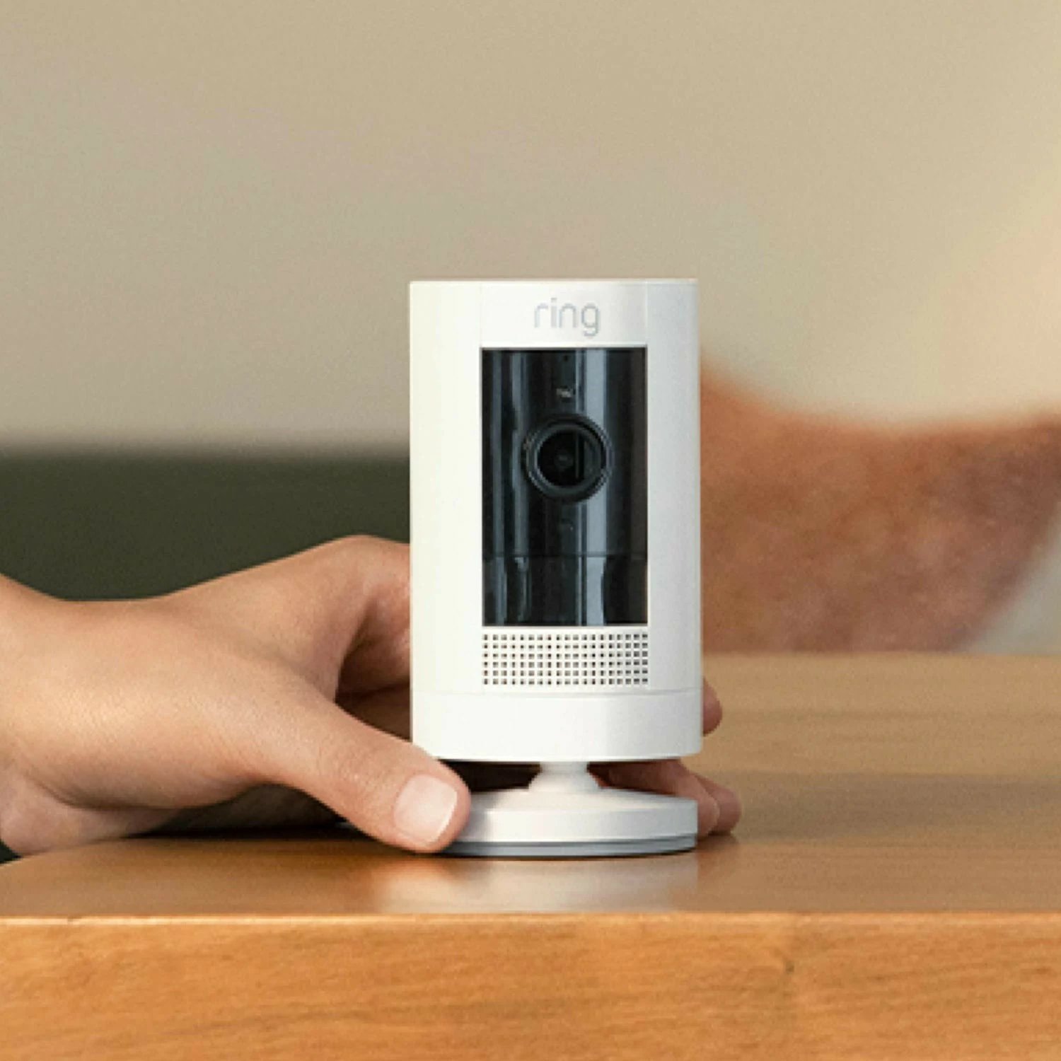 Kamerë sigurie IP Amazon Ring Stick Up Cam Battery, pa kabllo, e bardhë