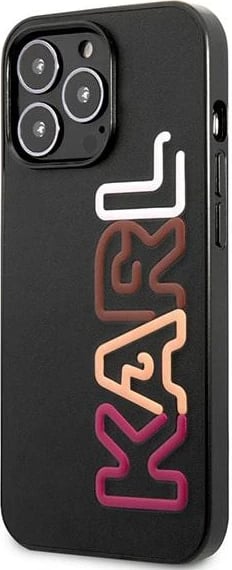 Mbështjellës Karl Lagerfeld KLHCP13LPCOBK për iPhone 13/13 Pro, Hardcase, Multipink, i zi