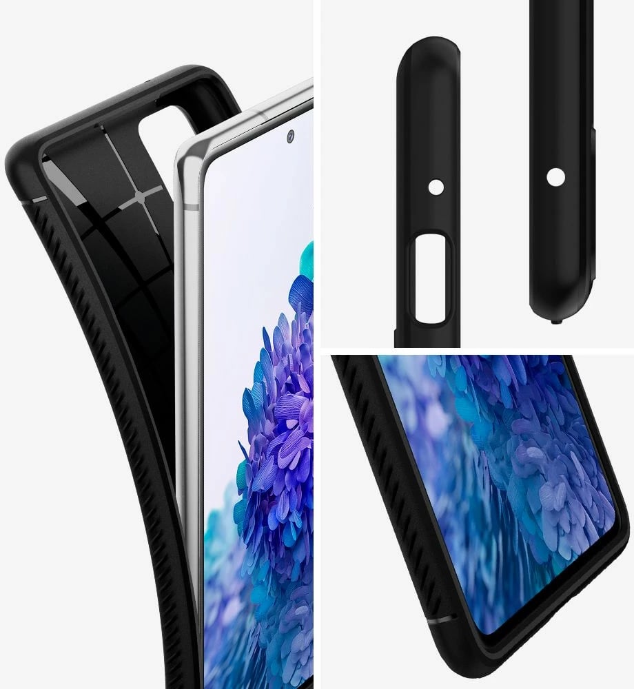 Mbështjellës Spigen Rugged Armor për Samsung Galaxy S20 FE, Matte Black