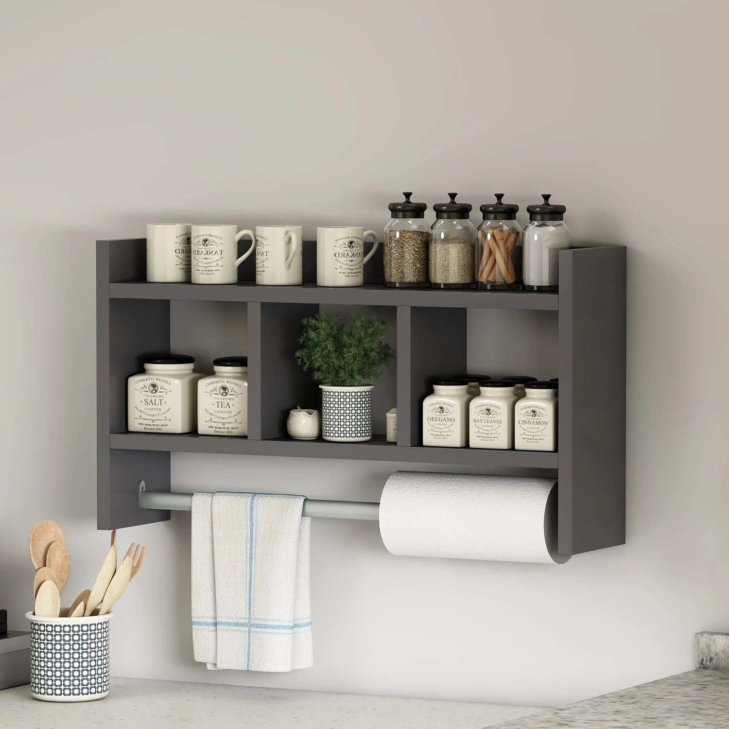 Raft muri Hanah Home Asya, ngjyrë antracit