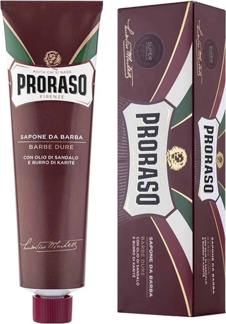 Shkumë për rruajtje Proraso Barba Dura Sandal dhe Karite 150ml