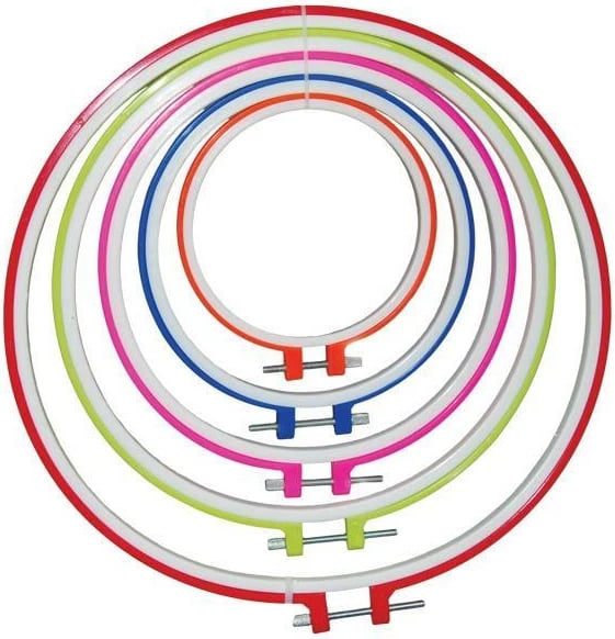 Set rrethash plastike për qëndisje NEXT, 5 copë, Ø 12, 16, 20, 24, 28.5 cm, shumëngjyrësh