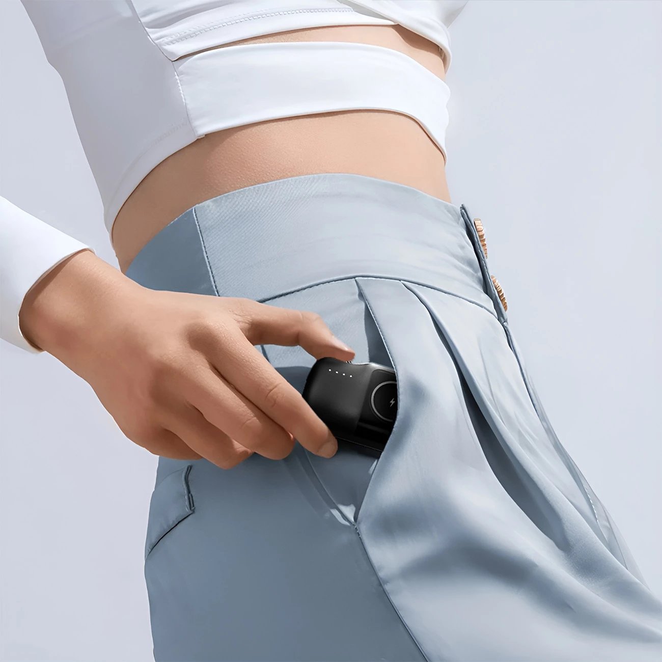 Powerbank Wozinsky WF16-YLS, 5000mAh, 15W, me kabllo USB-C të integruar dhe karikues për Apple Watch, e zezë