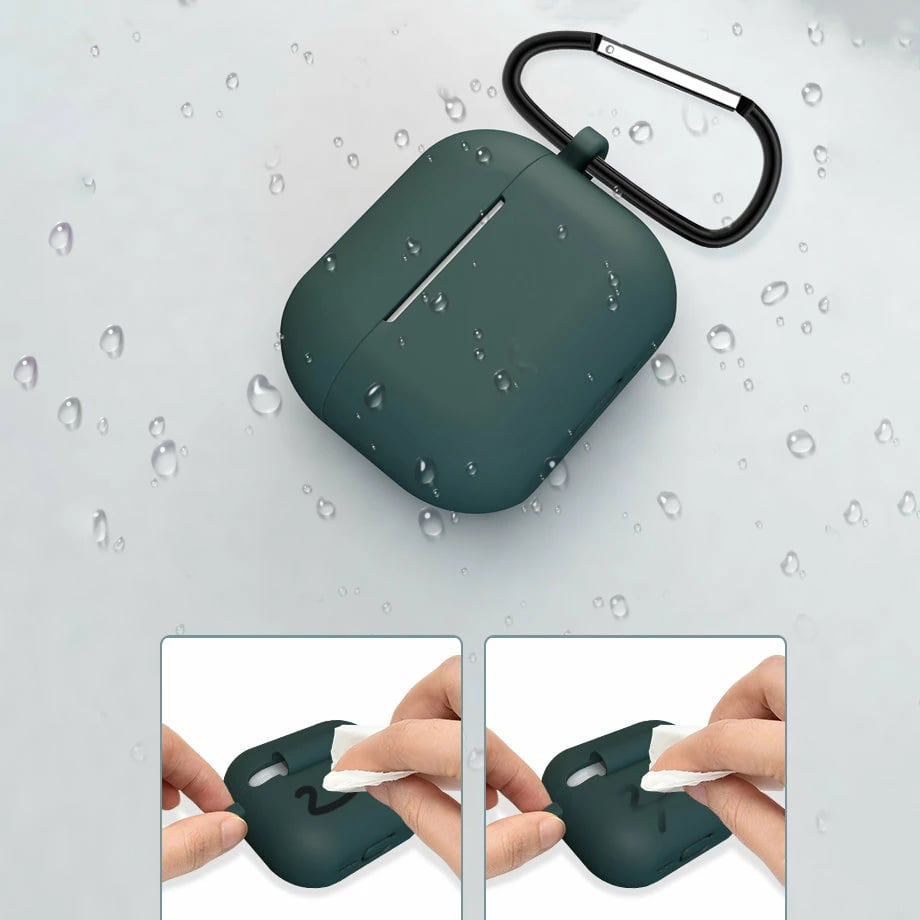 Mbështjellës Hurtel për AirPods 3 me karabiner, silikon, rozë