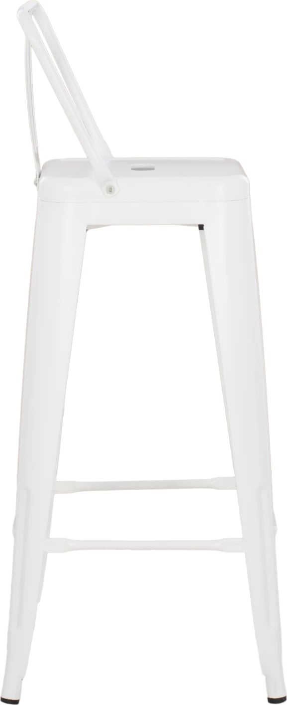 Karrige për bar me mbështetëse MELITA-PRO FH8643.41 metalike, ngjyrë e bardhë mat, 42x42x100H cm