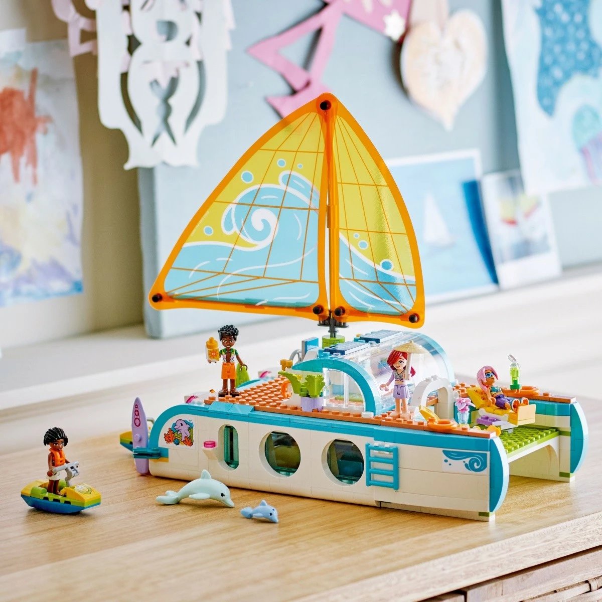 Set lodrash LEGO Friends 42664 Adventure on the Boat, 685 pjesë, shumëngjyrëshe