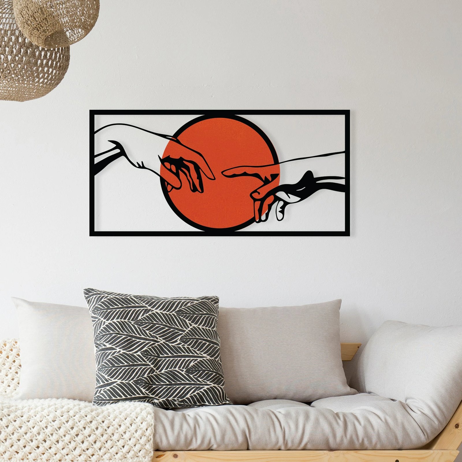 Aksesor dekorativ muri prej metali Wallity, Genesis, shumëngjyrësh, 120x58cm