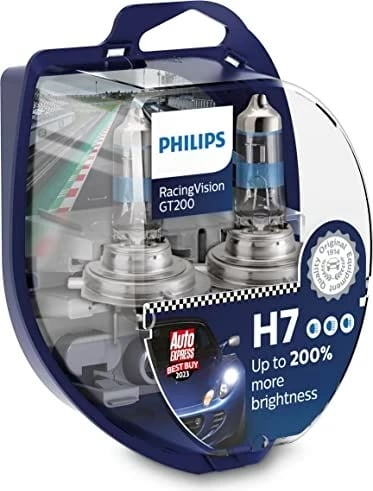 Drita veture Philips RacingVision GT200, H7 55 W, Halogjen, 2 copë
