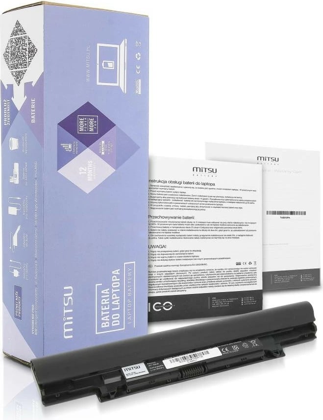 Bateri laptopi Mitsu për Dell Latitude 3340, 4400 mAh, Li-ion, 6 qeliza