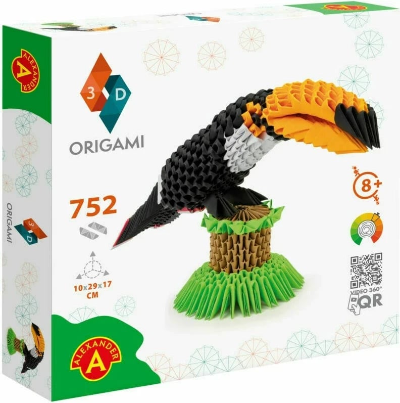 Set origami 3D Alexander, model tukan, 752 pjesë