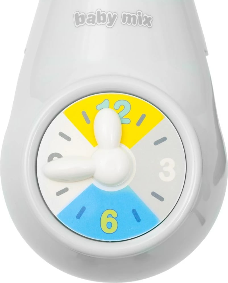 Karusel për krevat bebi, BABY MIX, projektor me yje, 3 melodi, volum i rregullueshëm, gri