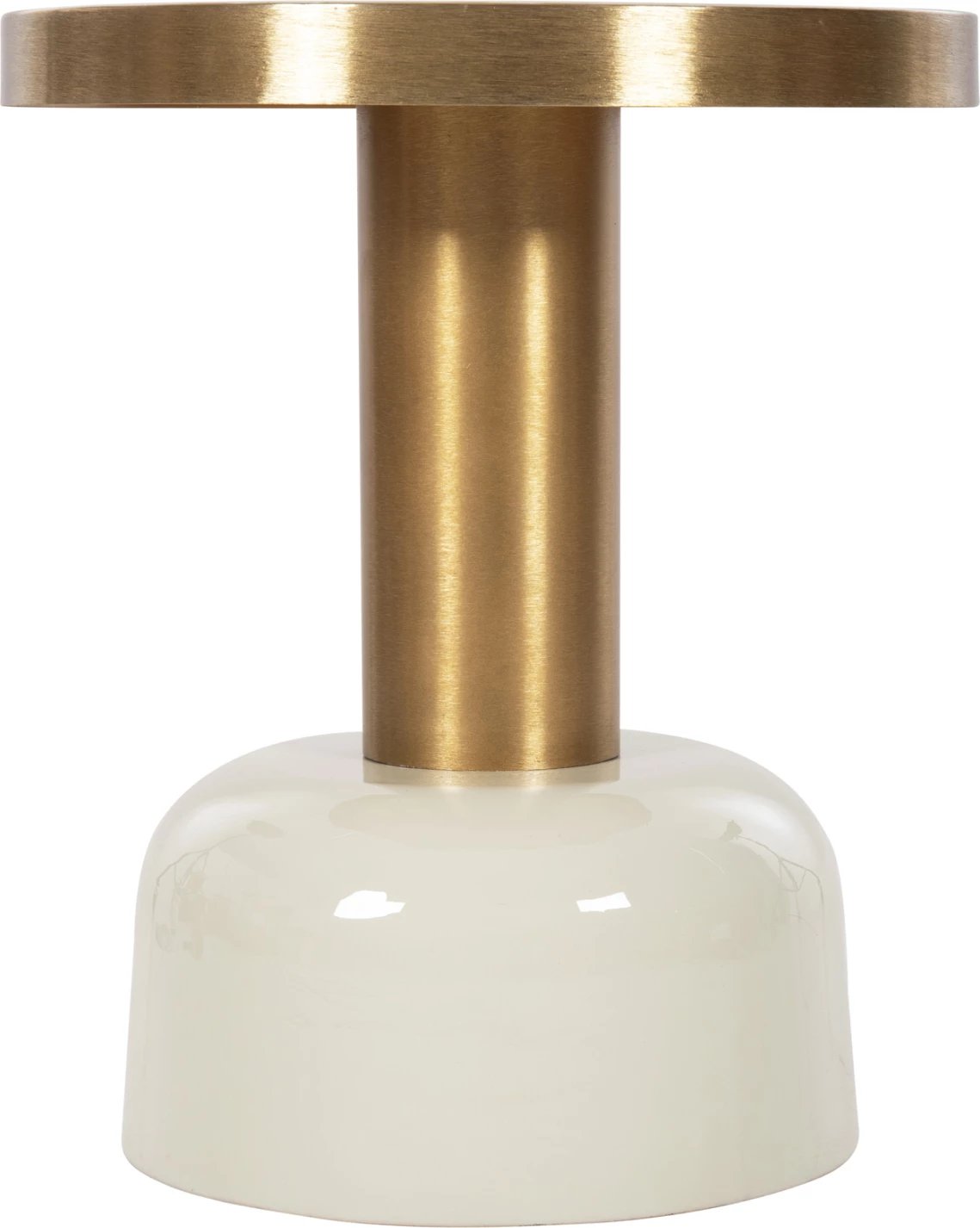 Tavolinë anësore ERODE FH4243.07 metalike në krem-ari Φ40,5x48Hcm