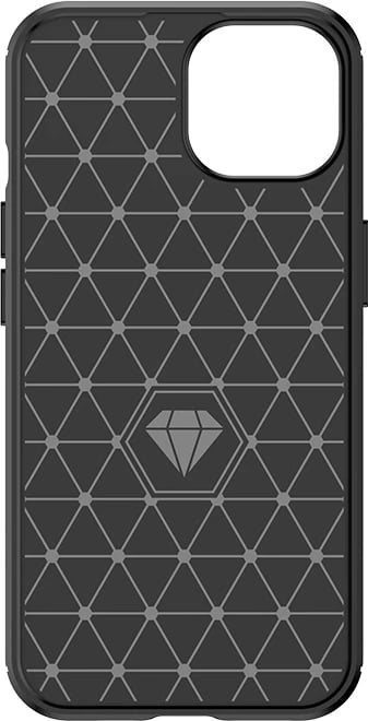 Mbështjellës Hurtel Carbon Case për iPhone 15, i zi