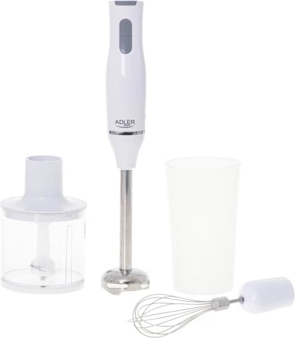 Blender dore, Adler AD 4620, 800W, 2 shpejtësi, teh/këmbë çelik inox, bardhë, set Blender dore, Adler AD 4620, 800W, 2 shpejtësi, teh/këmbë çelik inox, bardhë, set