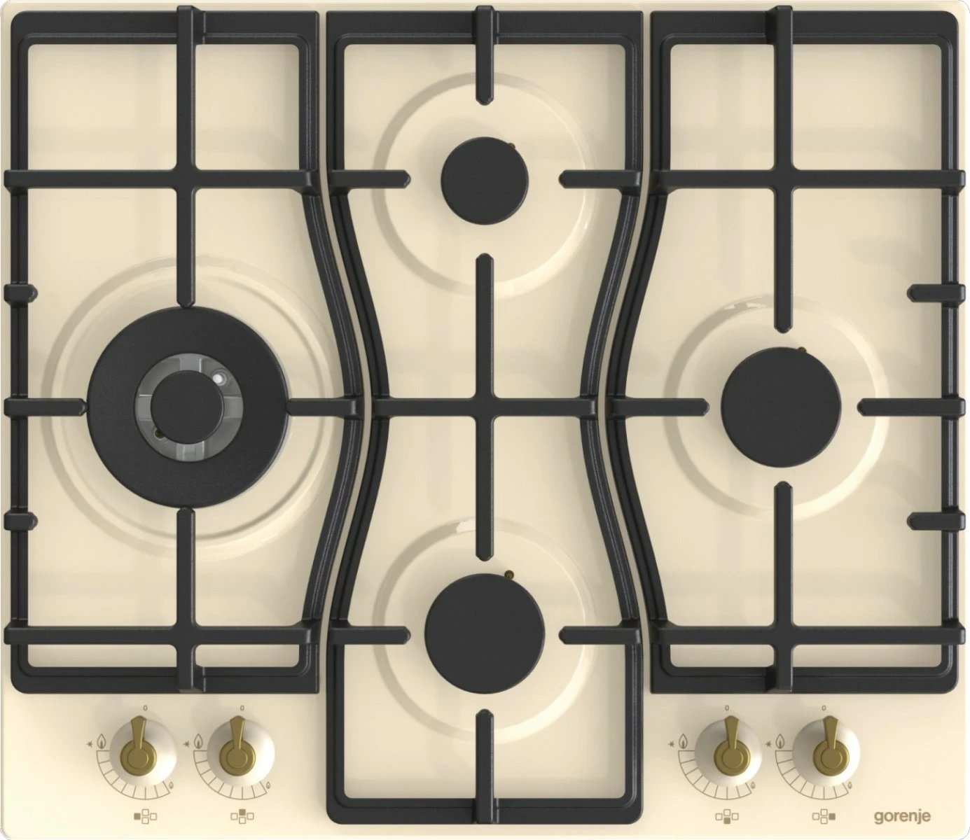 Sobë gazi Gorenje GW6D42CLI, 4 zona, krem
