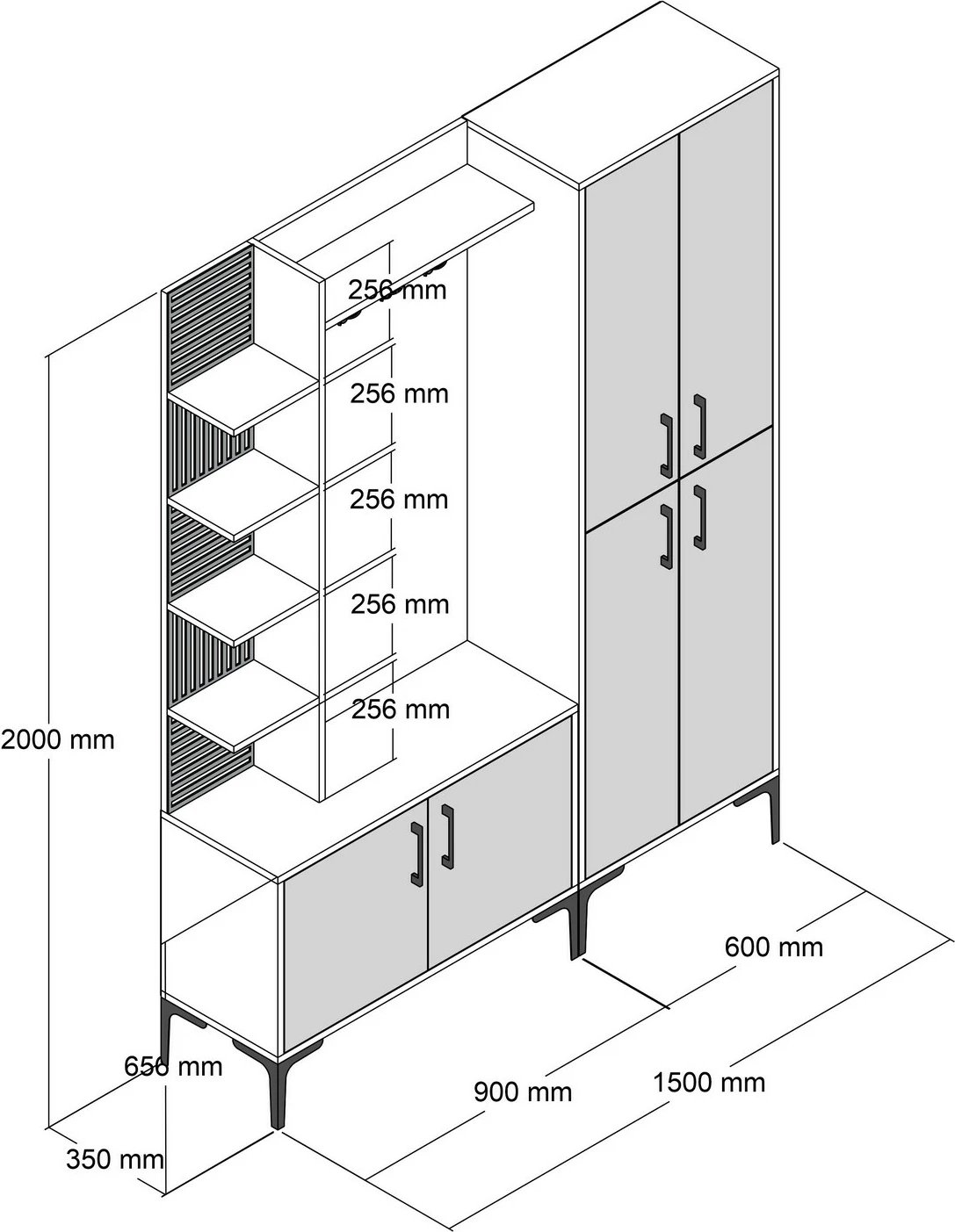 Stendë korridori Skye Decor, Viyana DA, e bardhë