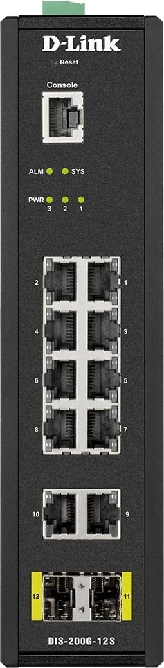 Switch industrial D-Link DIS-200G-12S, 12 porta, Layer2, Gigabit, i zi