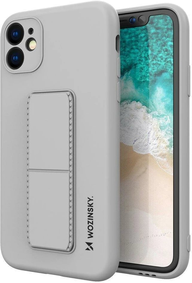 Mbështjellës Wozinsky Kickstand Case për Samsung Galaxy A32 4G, silikon, gri