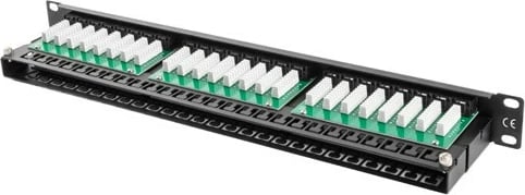 Patch panel Lanberg PPU5-1048-B, 48 porta, Cat.5e, 1U, i zi