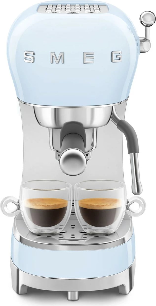 Ekspres SMEG ECF02PBEU, manual, 1.1L, 15 bar, pastell blu