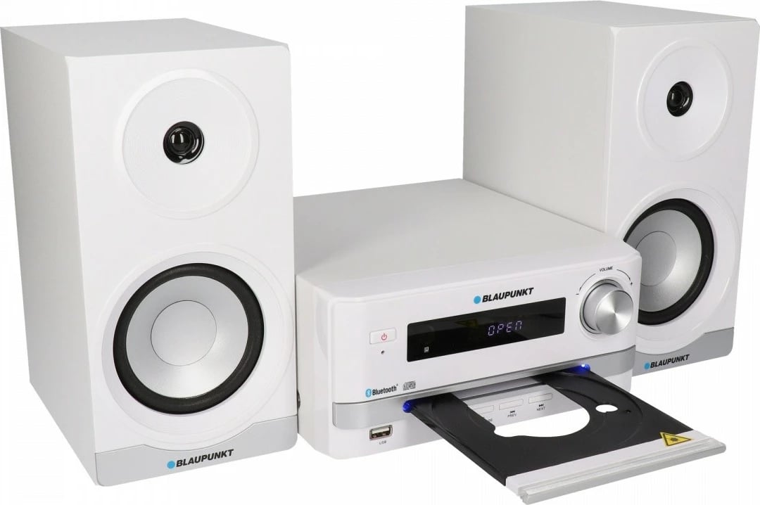 Sistem Micro Hi-Fi Blaupunkt MS16BT EDITION, Bluetooth, CD/MP3/USB/AUX, Bardhë