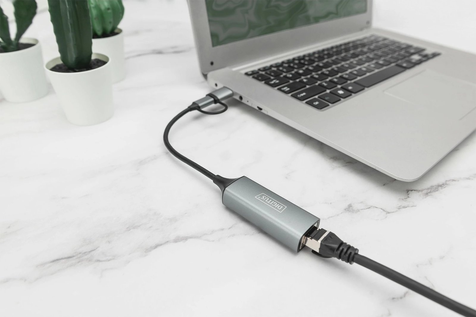 Adapter USB-C Digitus USB 3.0/USB-C 3.1 në 2.5G Ethernet, gri