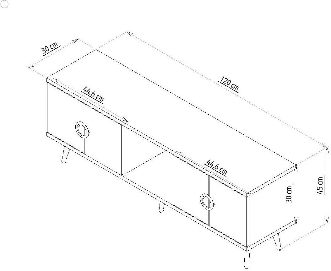 Komodë TV Hanah Home, Cey, e bardhë