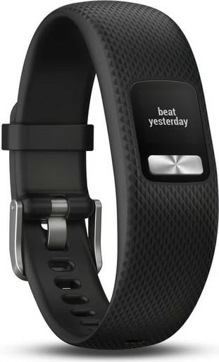 Smartwatch Garmin vívofit 4, rrip i zi, S/M, 365 ditë bateri, waterproof