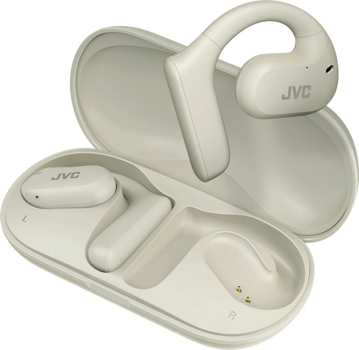 Kufje JVC Nearphone TWS, true wireless, 17 orë bateri, IPX4, të bardha