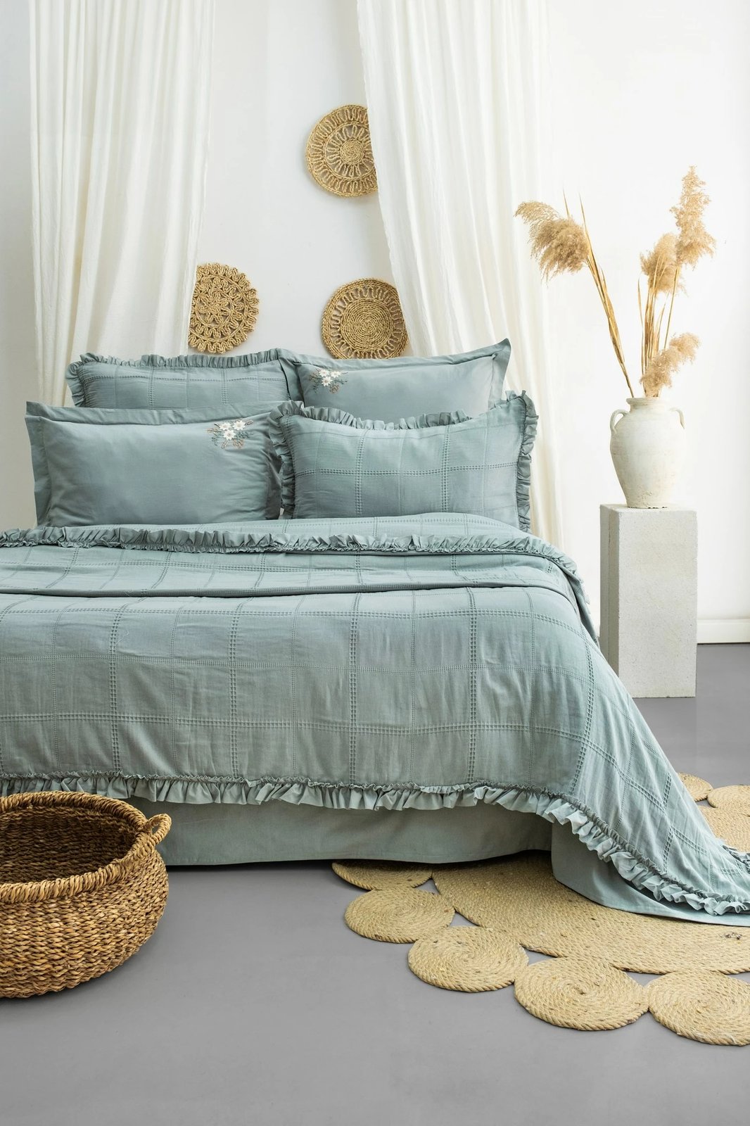 Set mbulesë dysheku dopio, Fiorella, ngjyrë mente, L'essentiel