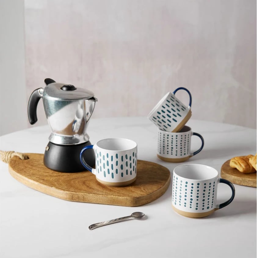 Filxhan Cozy, porcelan, ngjyrë e bardhë, blu mesnate, bezhë, 9x9x8cm Filxhan Cozy, porcelan, ngjyrë e bardhë, blu mesnate, bezhë, 9x9x8cm