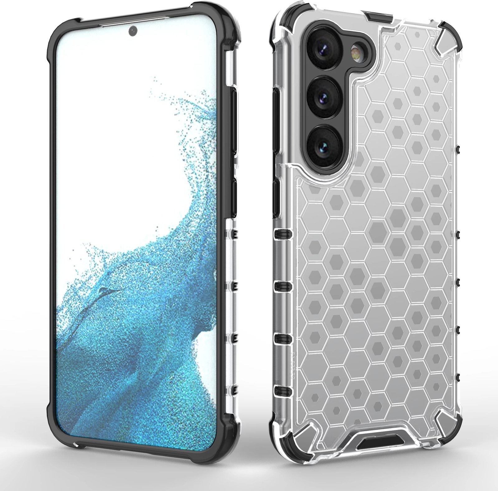 Mbështjellës Hurtel Honeycomb për Samsung Galaxy S23, i zi