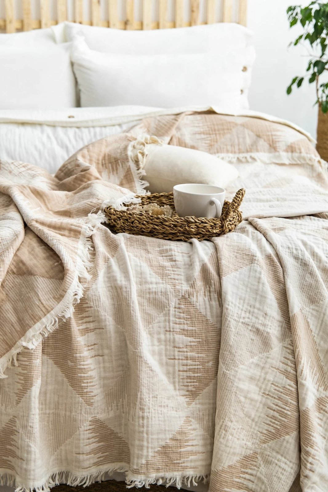 Set mbulesë dysheku dopio, Dolce, bezhë