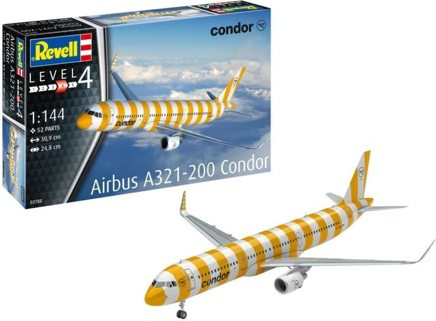 Model plastik Revell Airbus A321-200 Condor 1:144, 52 pjesë